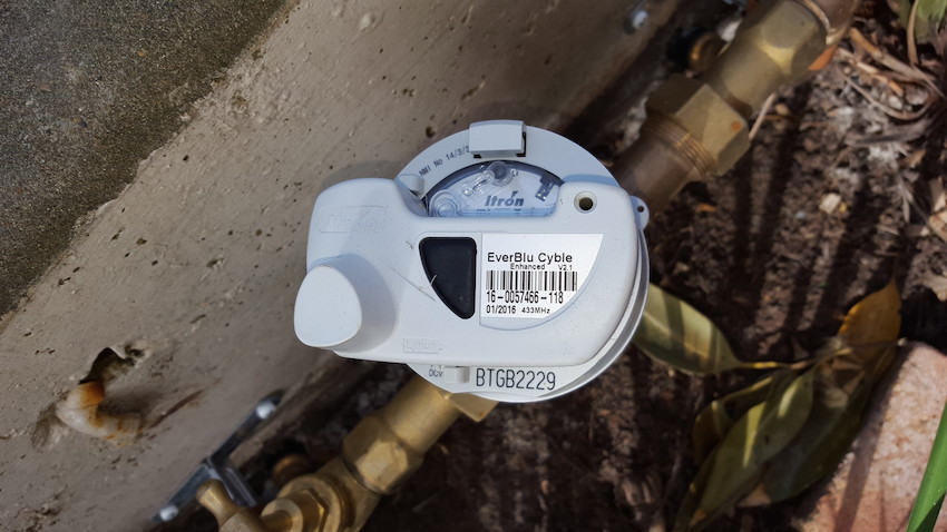 Remotely read meter in a garden