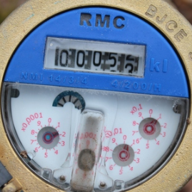 RMC brand meters have the serial number stamped on the rim.