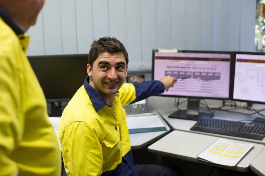 Staff working on site