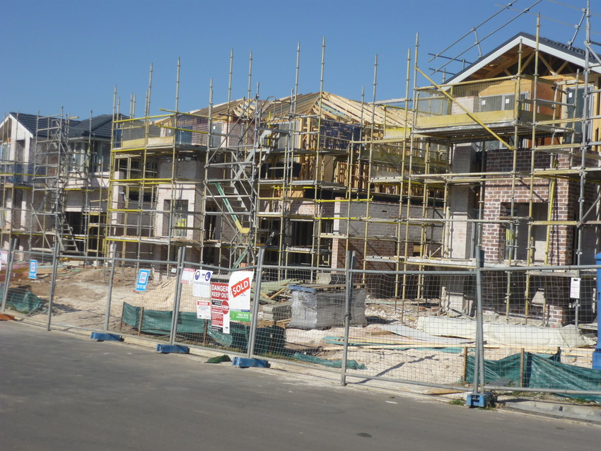 New homes being constructed