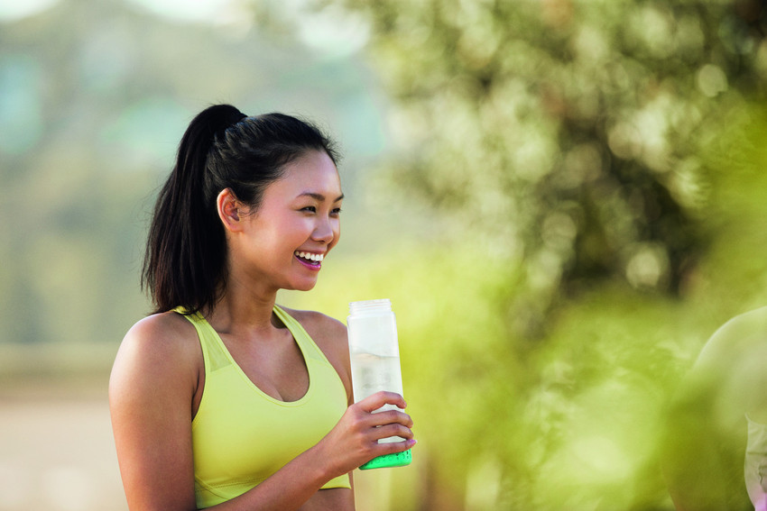 Girl drinking water