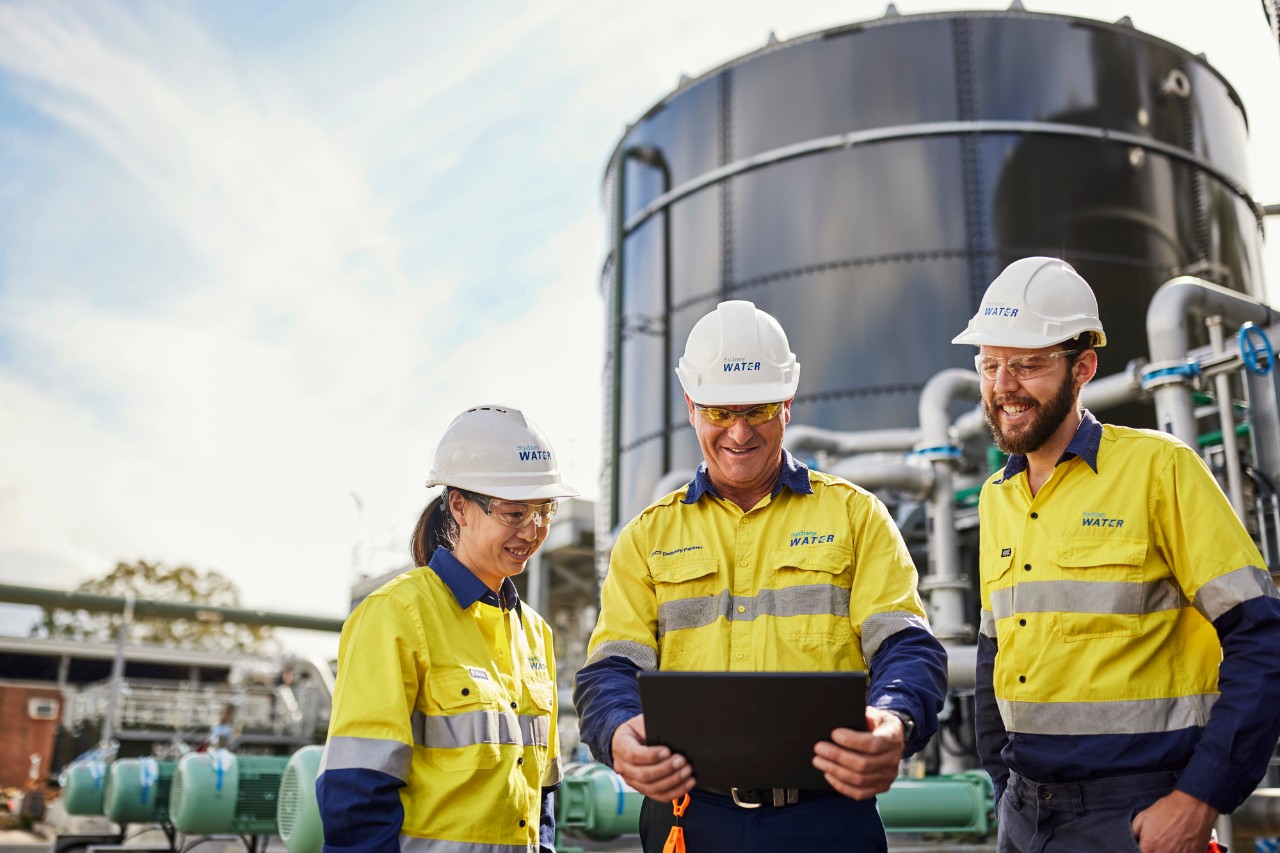 Staff at St Marys Water Recycling Plant