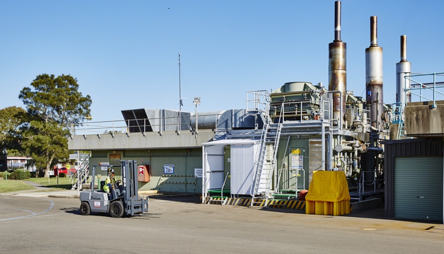 Hydro electricity being produced in running water