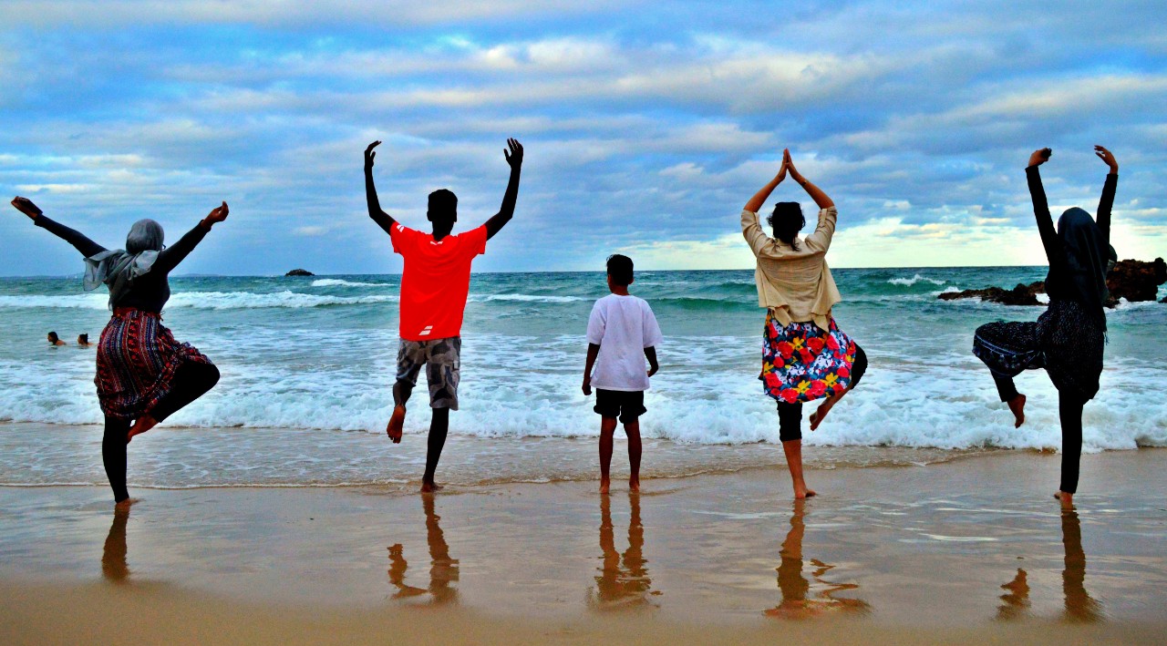 People at the beach.