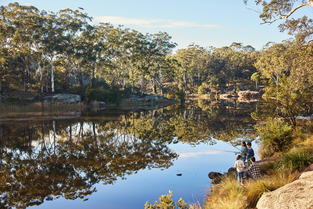 Fishing at Parramatta lake